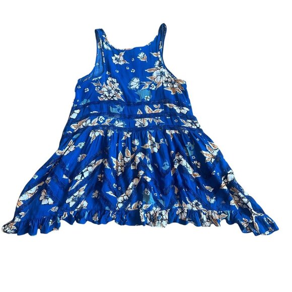 Intimately Free People Blue Floral Sleeveless Tunic Mini Dress Size XS Women's - Picture 6 of 11